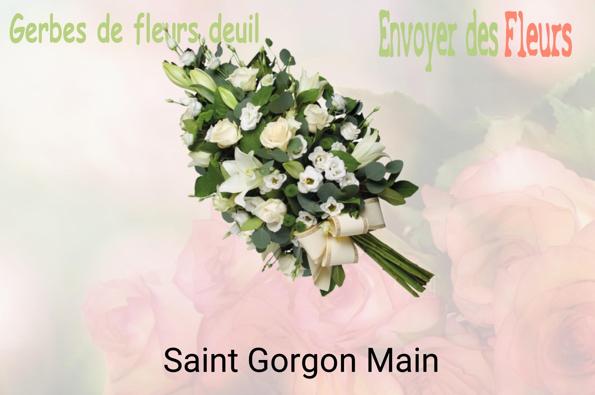 Gerbe de fleurs de deuil livrée à Saint-Gorgon-Main